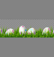 easter eggs in green grass vector image