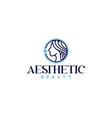 modern design aesthetic beauty face logo vector image