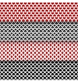 set of seamless patterns with playing cards suits vector image
