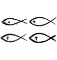christian fish icon vector image vector image