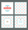 christmas greeting card design and pattern vector image