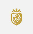 lion shield logo icon head logo vector image vector image
