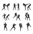 muay thai boxing silhouette thai boxing svg vector image vector image