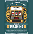casino gambling club slot machine vector image