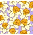 seamless pattern with daffodil vector image vector image