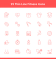 set of thin line stroke fitness icons vector image vector image