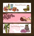 spa banners set vector image vector image