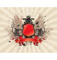 vintage with red banner vector image