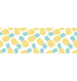 cartoon pineapple on a white background vector image vector image