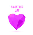 polygonal heart low poly valentines day vector image