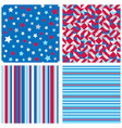 set of four abstract geometric backgrounds vector image