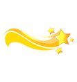 star burst decorative element golden banner vector image vector image