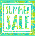 summer sale tropical style banner vector image