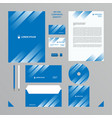 company style set in blue tones vector image