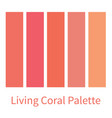coral color palette color gradation swatch vector image