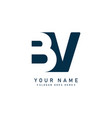 initial letter bv logo - simple business vector image
