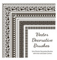 set of decorative brushes vector image