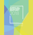 annual report cover template vector image