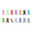 awareness ribbons set vector image vector image