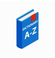 dictionary book icon isometric 3d style vector image vector image