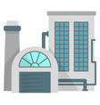 industrial building icon flat power station vector image vector image