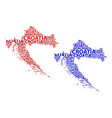 map of croatia vector image