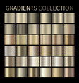 metallic bronze gold silver chrome copper vector image