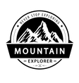 mountain logo emblem adventure retro vector image