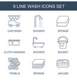 wash icons vector image vector image