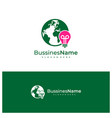 world bulb logo template creative bulb logo vector image