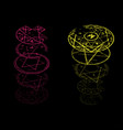 abstract runes colorful isometric vector image
