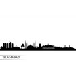 islamabad city skyline silhouette background vector image