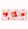 set of valentine s day posters vector image