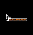 excavator logo template vector image vector image