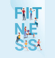 fitness vertical banner vector image