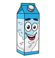 happy cool fresh milk container vector image vector image
