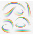 realistic rainbow curve vector image