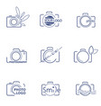 logo template for photographer photo studio vector image