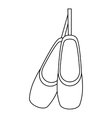 pointe shoes icon outline style vector image