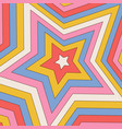 groovy retro starburst square background vector image vector image
