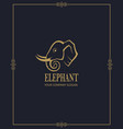 abstract elephant icon vector image