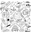 camping - doodles vector image vector image
