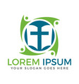 community and people church logo vector image vector image