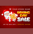 boxing day sale advertising banner vector image