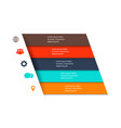 infographic design template with 5 purple vector image