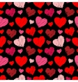 seamless hearts pattern vector image