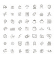 thin lines web icons set - e-commerce shopping vector image