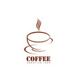 coffee cafe logo design vector image