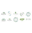 elegant logos wedding monograms hand drawn vector image vector image