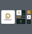 initials letter d logo design template vector image vector image